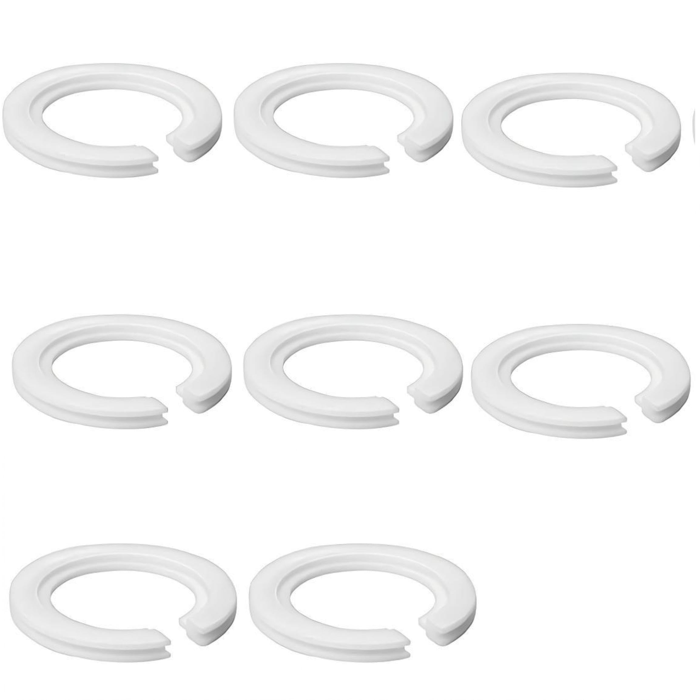 8 PCS Lamp Shade Reducer Rings – E27 to E14 Lampshade Reducer Ring – 42mm to 29mm Plastic Light Shade Reducer Ring – Ideal for Lamp Shade Adapters, Duplex Ring Fittings & Lighting Fixtures (White)