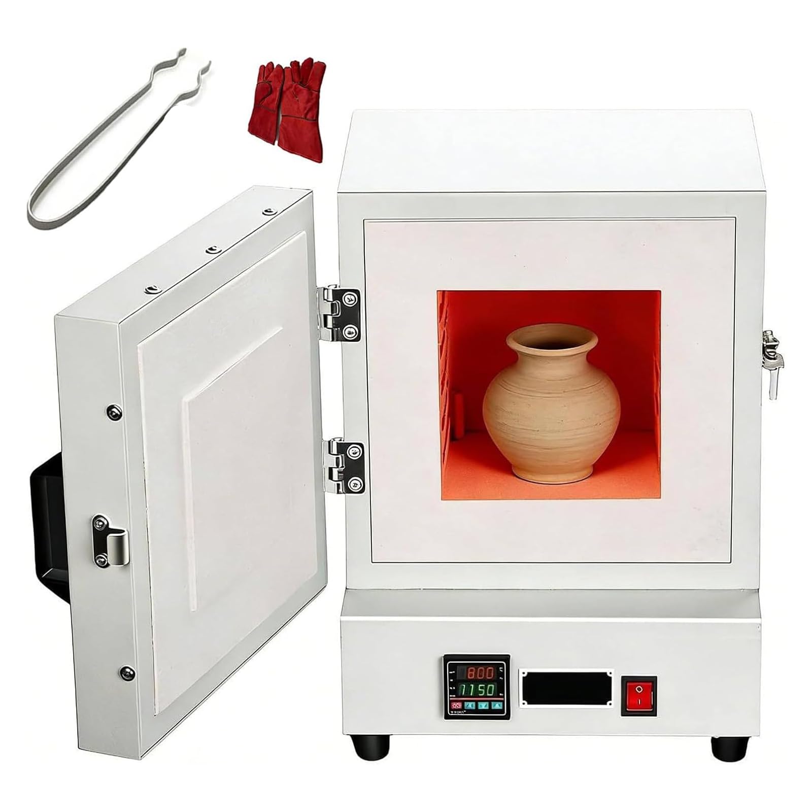 1150 ℃ Elektryczny Piekarnik Do Emaliowania Ceramicznego I Projektów Diy, 2000W Ceramiczny Elektryczny Piekarnik Muflowy Do Wypalania Biżuterii I Metalu.