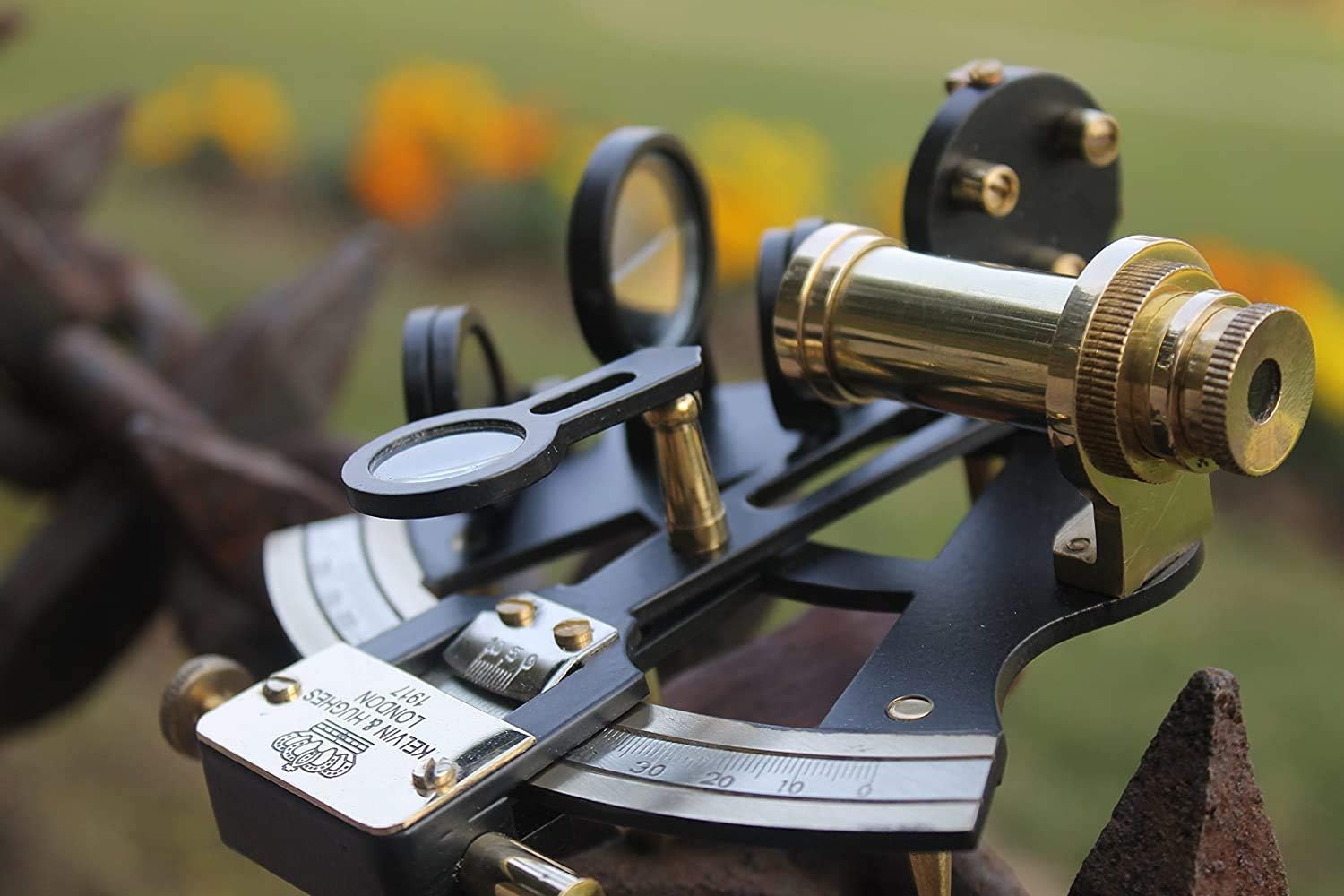 Humaira Nautical Sextant 5" Solid Brass with Black Powder Coat Finish Nautical Ship Instrument