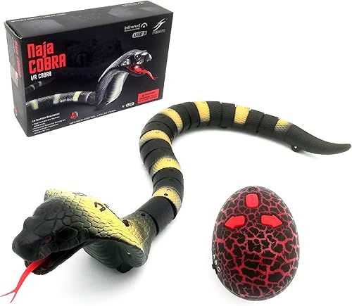 Gosyfeti Juguete de serpiente a control remoto, juguete realista de broma de serpiente a control remoto, serpiente controlada eléctrica para gato