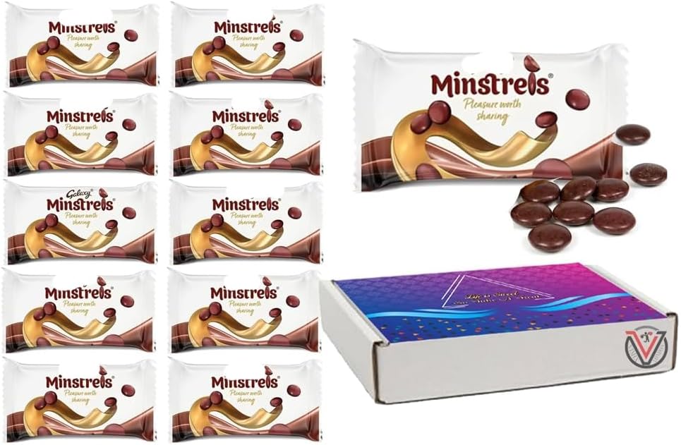 Minstrels Chocolate Bags 10 x 42g With VIMIX Gift Box | Christmas Treat