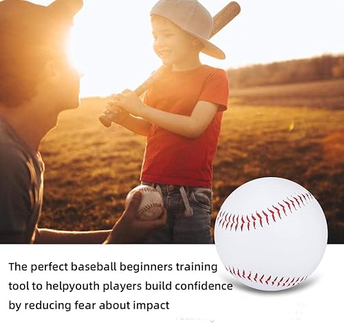 Miniatura 5 de OMYOPY Paquete de 2 pelotas de béisbol en blanco con núcleo de corcho sólido, pelotas de béisbol de 9 pulgadas, autógrafos sin marcar, para juego de