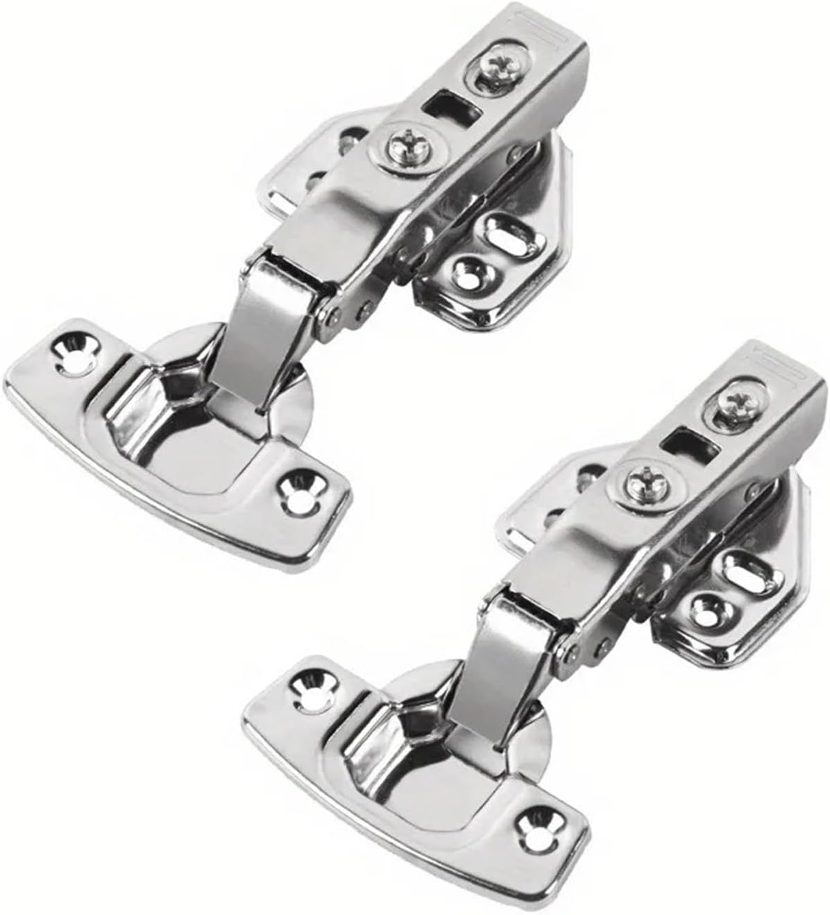 Soft Close Cabinet Door Hinges - Full Overlay Hidden Hinges for Frameless Cabinets - Stainless Steel,for Kitchens & Bathrooms(2pcs)