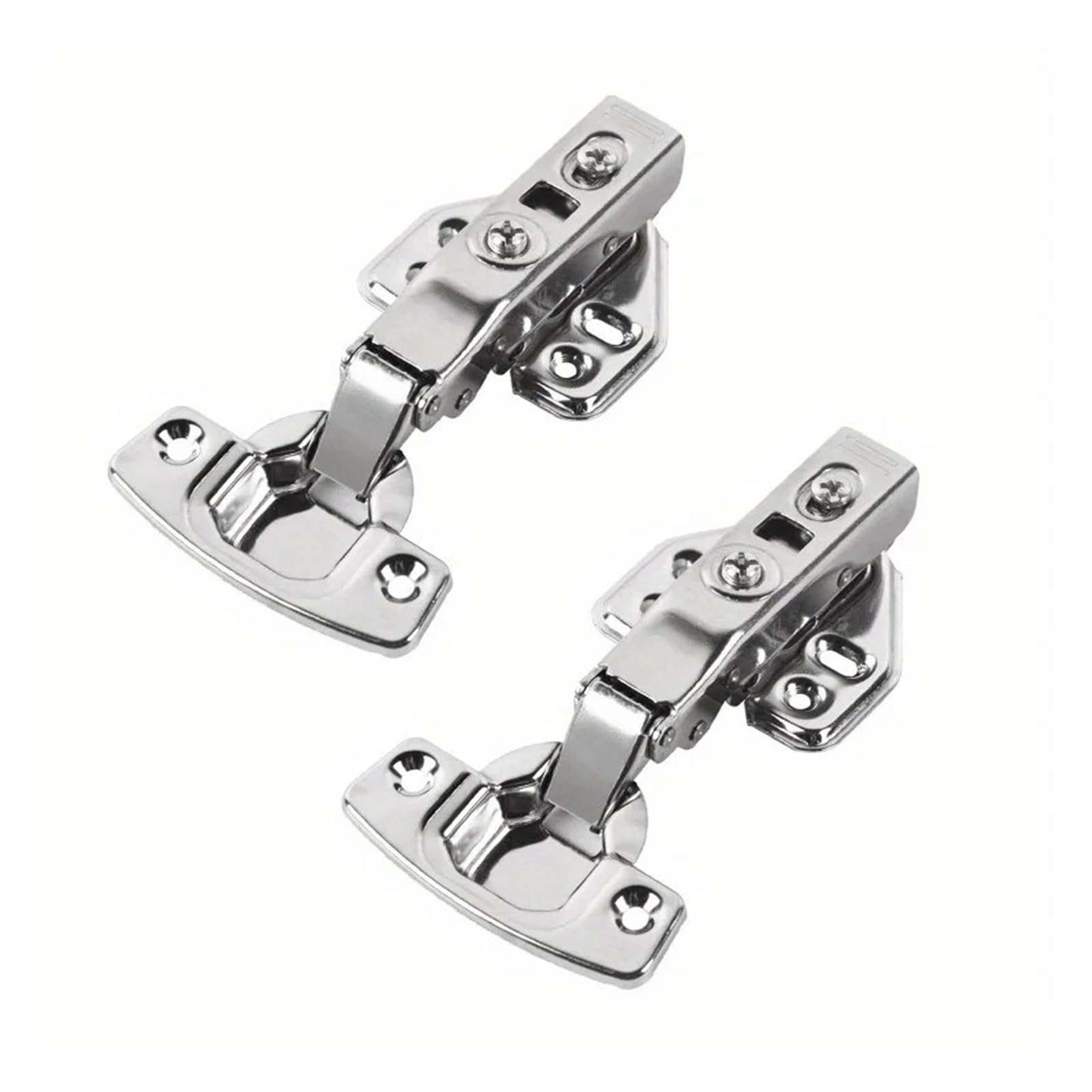 Zawiasy do drzwi szafki z cichym domykaniem, z pełną nakładką, ukrytą stalą nierdzewną(2pcs)
