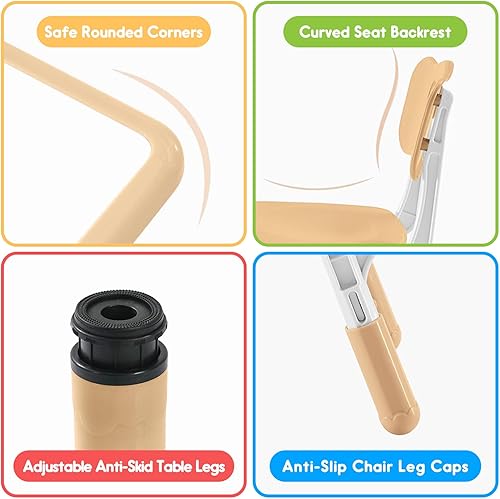 Miniatura 6 de Mesa y sillas para niños, mesa y sillas para niños, mesa para niños (2 sillas), juego de mesa y silla para niños, juego de mesa y silla para niños