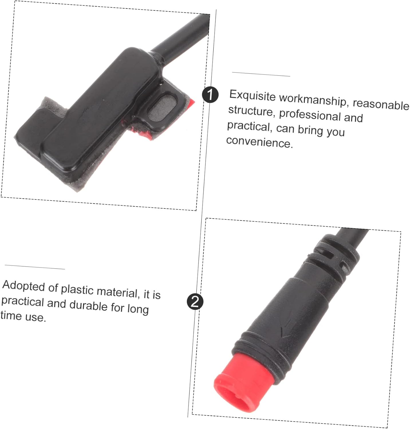 BESPORTBLE 5pairs Brakes Compatible E-Bike Brake Sensor Cable Bike Cable Kit Off Sensor