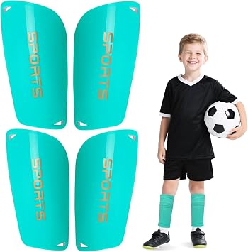 Kids Soccer Shin Guards 2 Pairs Slip-in Youth Shin Pads for Boys Girls, Lightweight PP+EVA Soccer Protective Gear Fits with Shin Guard Sleevesnot Included, Toddler to Teen Sizes Multiple Colors