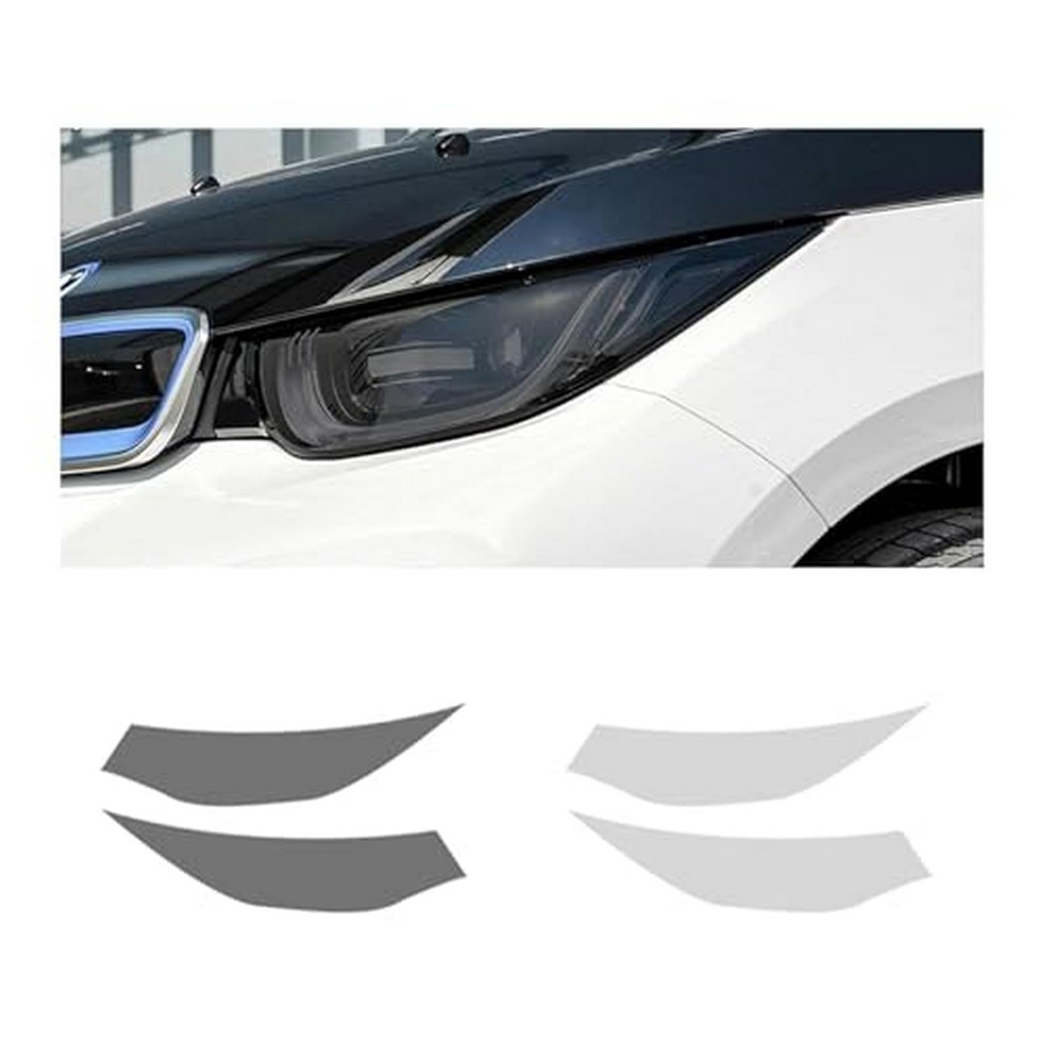 Película para faros delanteros de coche, para BMW i3 2013-2020, película de protección antiarañazos, vinilo TPU, precortado, accesorio adhesivo (negro/negro)