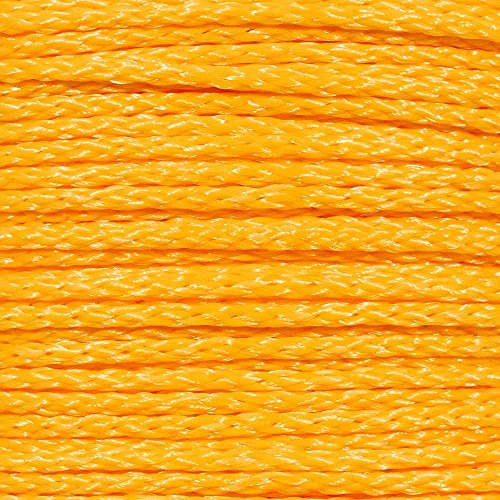 Hollow Braid Polypropylene Rope (5/16 Inch, 1000 Feet, Yellow) - Barrier Rope - Trail Marking, Crowd Control, Golf Courses