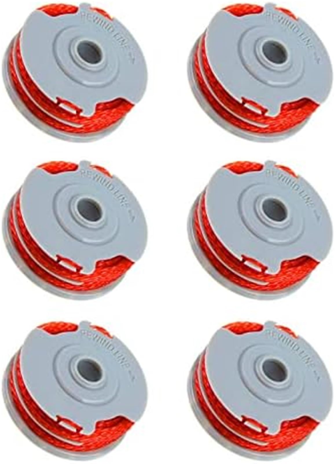 Automatyczna szpula kosiarki 4 szt. Fly021 żyłka dla podkaszarki Φ1,5 mm 11 m podwójne nylonowe szpule z automatycznym posuwem, dla dla trawy wymień(BLACK 6)
