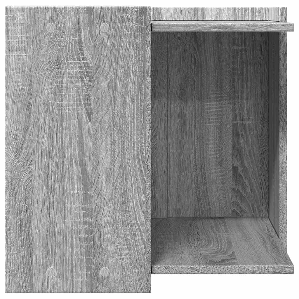 Katzenklo Schrank Grau Sonoma, 53x53x51 cm Katzenhaus Holzwerkstoff, Beistelltisch für Katzen, Katzenhöhle versteckt für Katzentoilette und Katzenbett