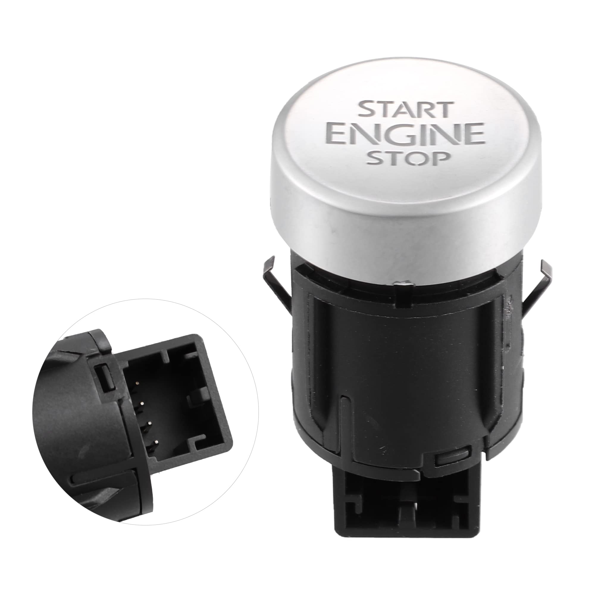 X AUTOHAUX Car Engine Push Start Stop Button Cover for Volkswagen Tiguan 2009-2016 Car Accessories Trim Ring Protector — view 3