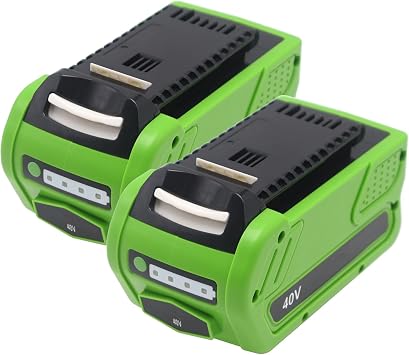 2 Pack 40V 4.0Ah Battery Replacement for GreenWorks 40V Battery 29472 29462 2901319 29252 20202 22262 25312 25322 20642 22272 27062 21242 G-Max Cordless Power Tools
