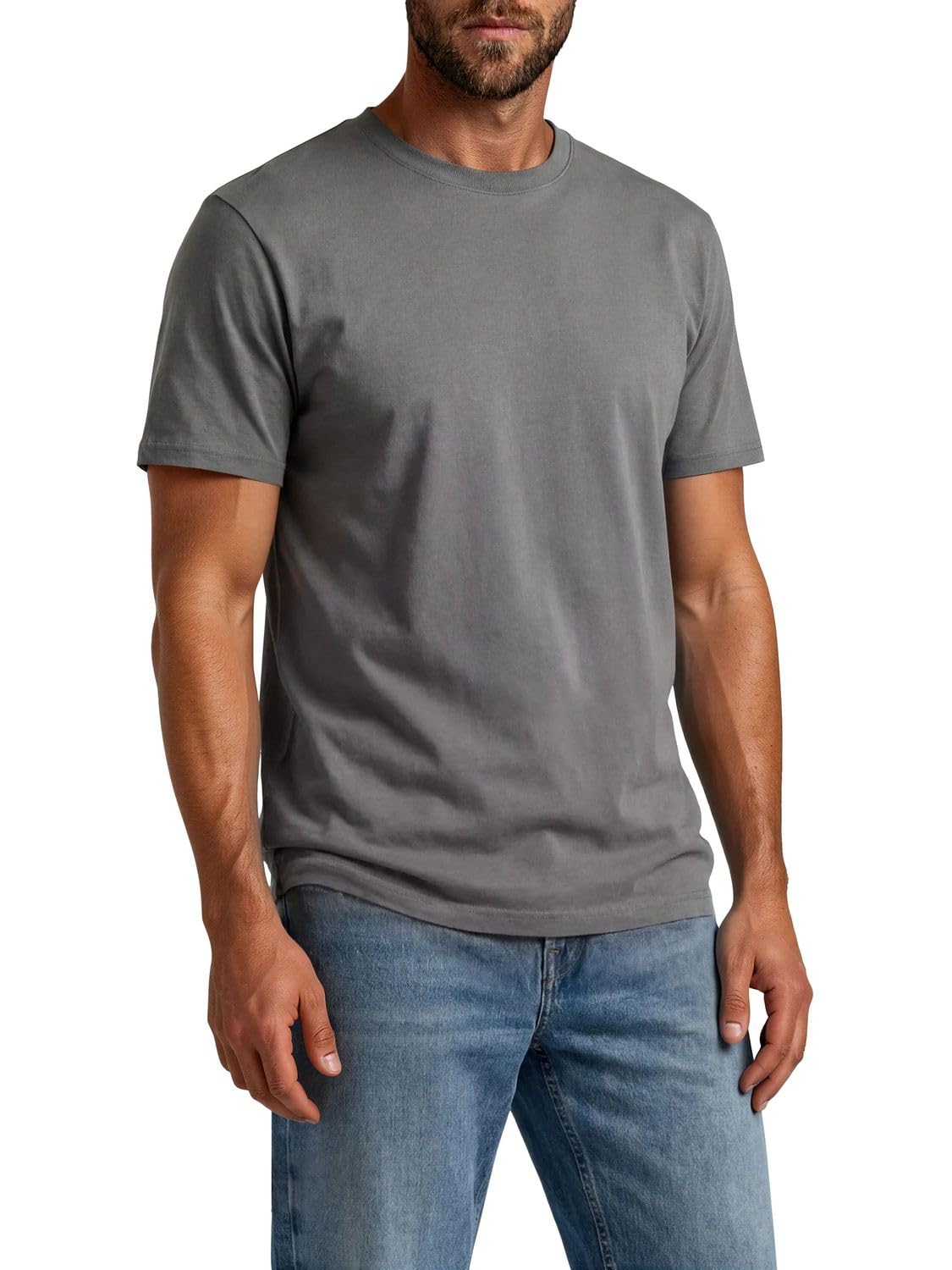 Only & Sons Tshirt Herren Regular Fit ONSJEFF LONGY 5er Set Pack lang geschnitten Rundhals Kurzarm Sommer Tee Shirt Basic Schwarz Weiß Blau Beige Grau Grün S M L XL XXL 3XL - 3