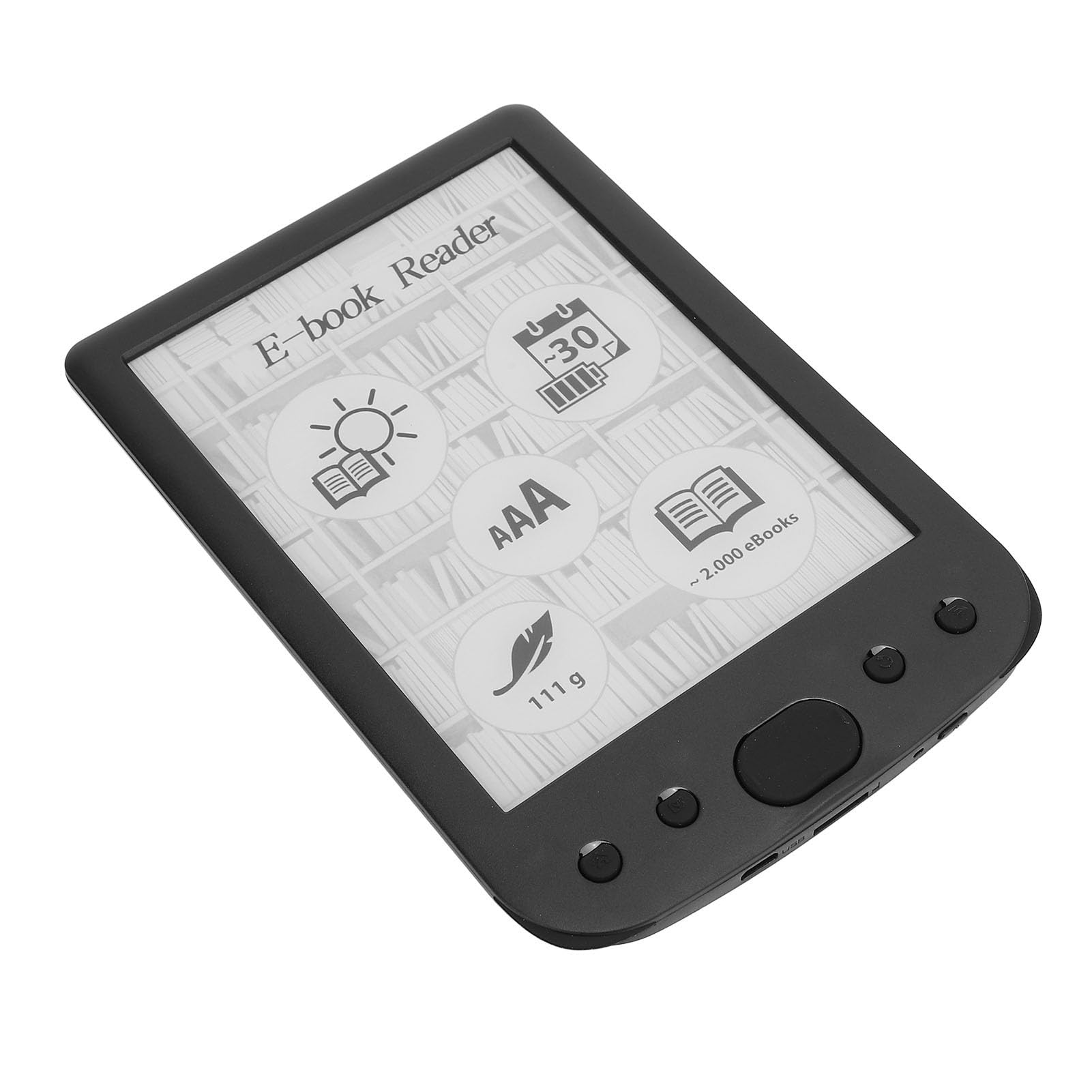 Lettore Elettrico Digitale Design Elegante Touch Screen da 6 Pollici Memoria 8G Durata della Batteria di Lunga Durata