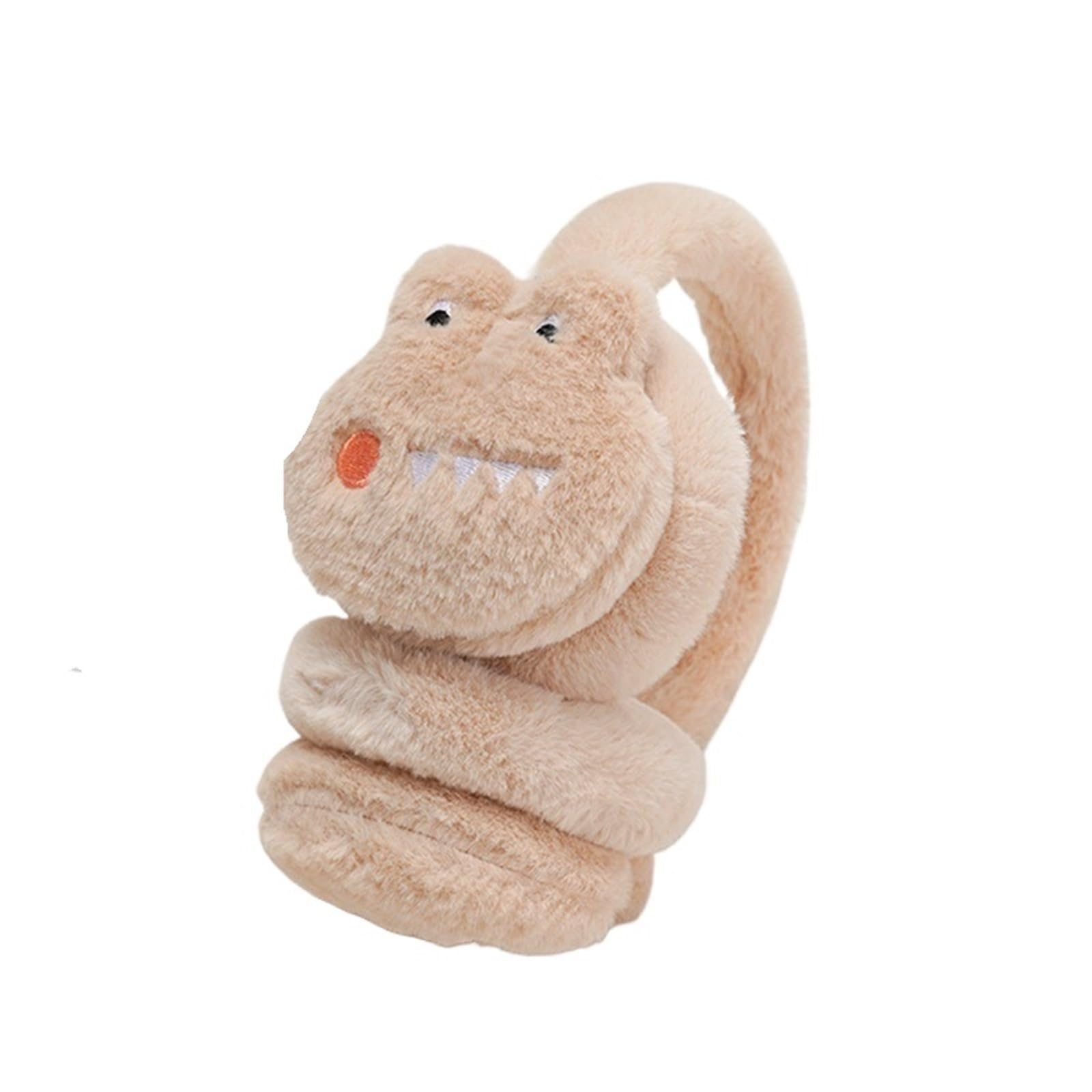 Cache-oreilles dinosaure en peluche rétractable pour enfants - 8