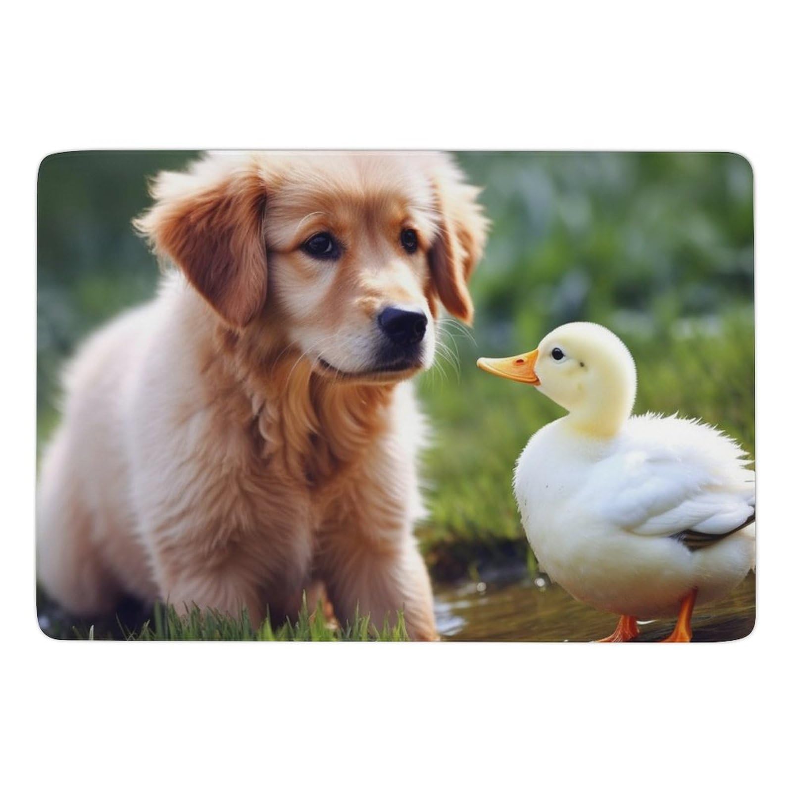 Tapis doux lavable Dog and A Duck en velours corail pour créer un cocon de douceur chez vous