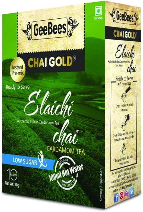 Instant Premix Elaichi Tea Low Sugar 80g