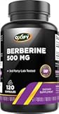 Oxify Berberine 500 mg | 120 Capsules | Gluten-Free, Non-GMO | Supplement Made in USA