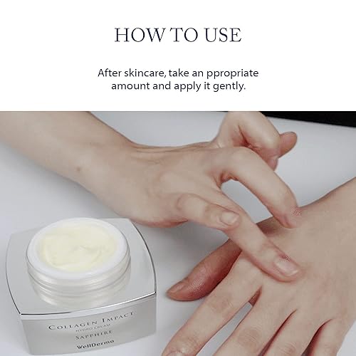 Miniatura 7 de WELLDERMA Sapphire Collagen Impact Hydro Cream, 1.69 onzas líquidas - Hidratante facial hidratante y equilibrante con complejo de colágeno y