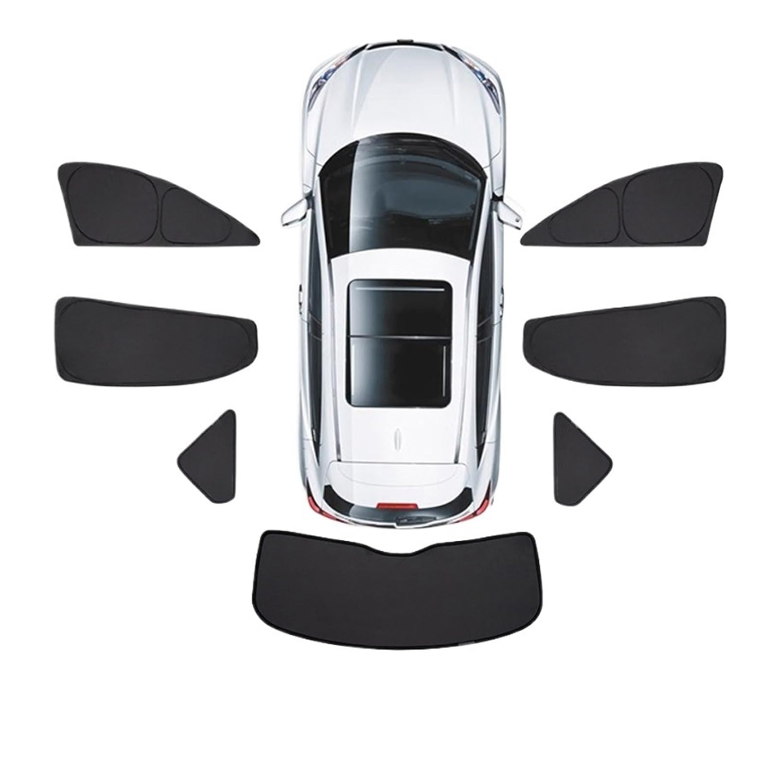 Parasole Macchina Per Tesla Modello 3/S/X/Y 2024 Finestrino Laterale Anteriore Parabrezza Posteriore Privacy Trim Parasole Cieco Ombreggiatura Tenda Da Sole Auto Parasole (Misurare : S New 7pcs B)