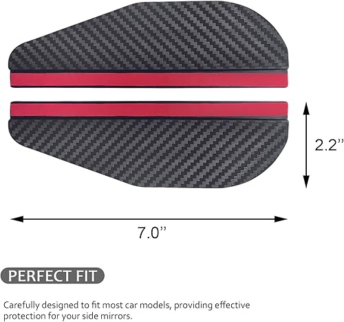 Miniatura 6 de Medsuo 2 unids Universal Car Side Wing Mirror Rain Protector Tapa Protector de Humo Protector de Espejo Retrovisor Deflectores de Espejo Lateral