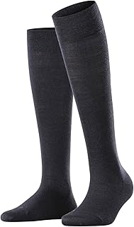 mujer Sensitive Berlin calcetines largos parte superior ancha suave agarre en la pierna adecuado diabéticos transpirable sostenible regulación del clima antiolores lana algodón 1 par