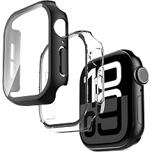 AOKUMA [2 Pack for Apple Watch Series 11 46mm Screen Protector + Case,Overall Protective Cover with Built-in Tempered Glass Film, [Anti-Scratch] Military Grade Shockproof