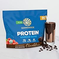 Vista 90 de Sunwarrior - Warrior Blend, base vegetal, proteína vegana cruda con guisantes y cáñamo, SWB BVAN375, Vainilla, 1