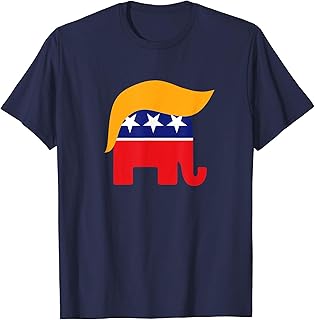 President Donald Trump GOP Republican Elephant Hair Logo T-Shirt