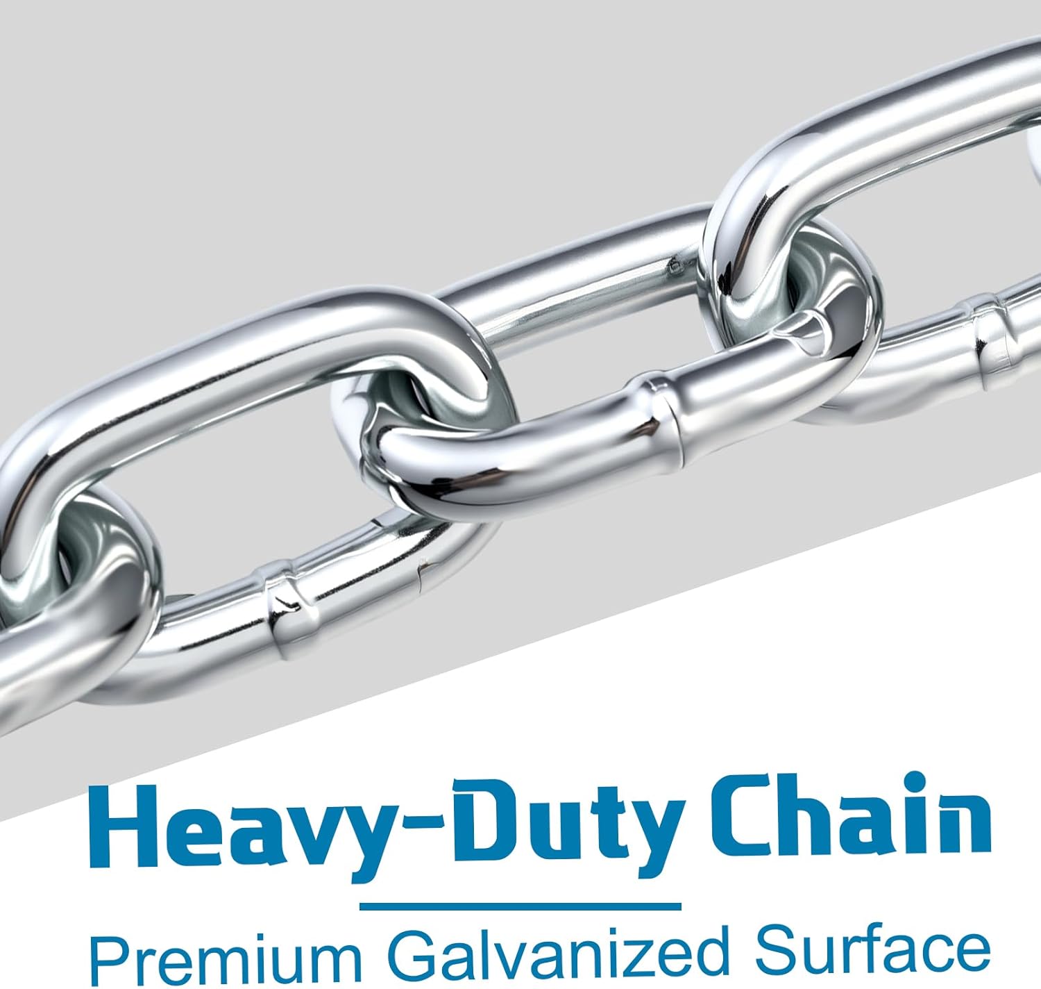 72 Inch 7000 Lbs Capacity Trailer Safety Chain with M8 Connecting Rings, Heavy Duty Utility Chain Rustproof Zinc-Plated, Towing Accessories for Trucks Car Vehicle Trailers Boats