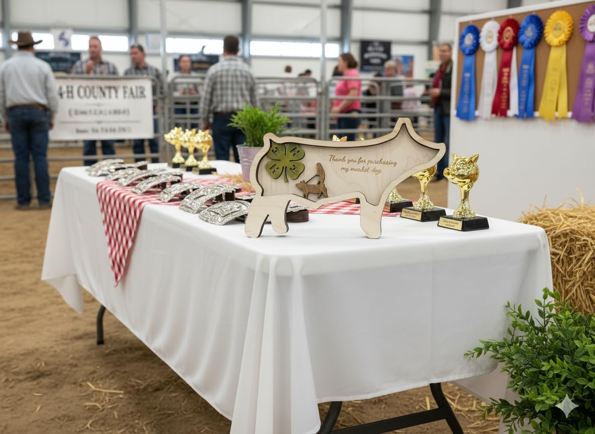 Show Market Pig Thank You Gift, Sponsor, Buyer, Award, 4H Custom Personalized