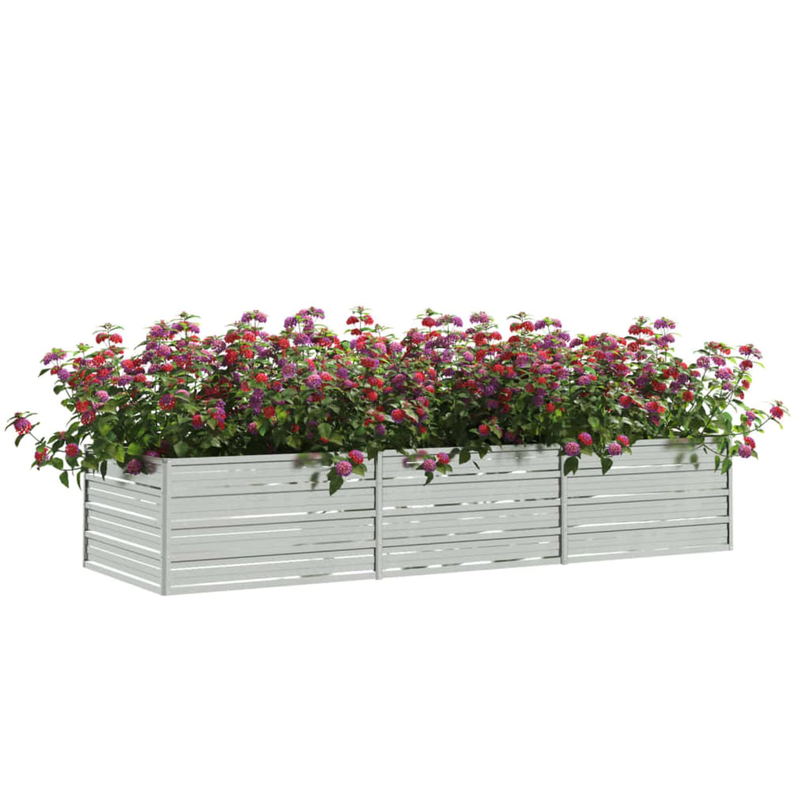 ShGaxin Arriate, Tavolo da coltivazione, Orto Domestico, Coltivazione di piante aromatiche, Arriate da giardino, in Acciaio zincato Argento 240x80x45 cm
