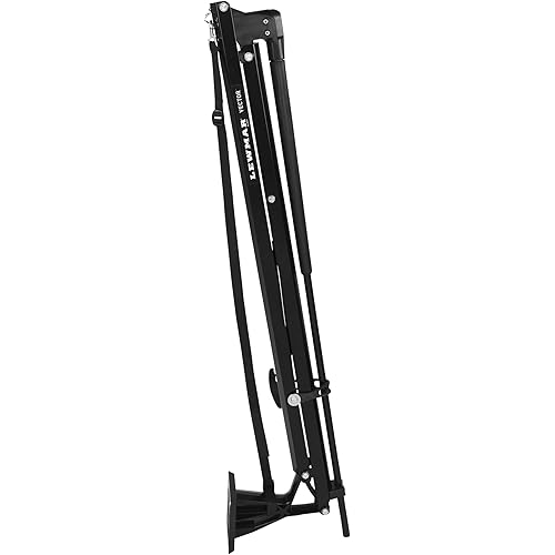 Lewmar Vector Manual Shallow Water Anchor 8 ft., Pull-Rope Deployment, Easy Installation, Gas Spring Secured Fiberglass Spike, Corrosion-Resistant Powder-Coated Aluminum, Black – 2024008743