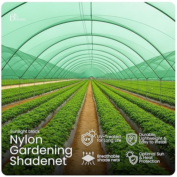 Image of BIO BLOOMS AGRO INDIA PRIVATE LIMITED Gardening Shade net 35% Shade Net for Short Term Use 3 X 10 Meters Role Full Thin and Treated UV