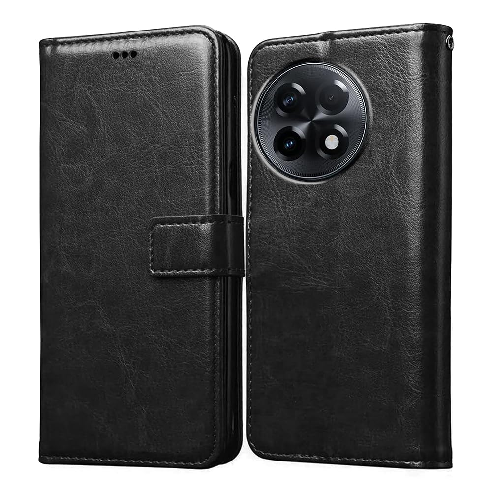 Amazon Brand- Solimo Flip for OnePlus 11R 5G (Leather_Black) (B0C151X9CL) Amazon Price History, Amazon Price Tracker
