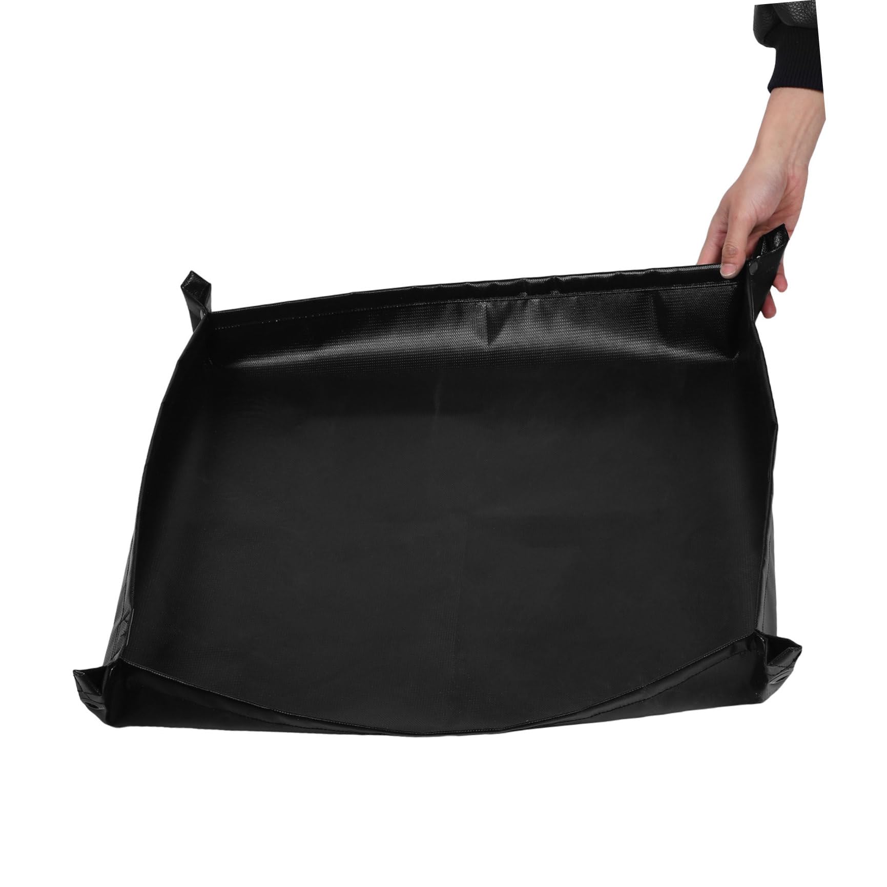 Tapete de Silicona Negro para Parrilla Exterior Resistente al Calor | Protector para Madera y Fogatas, Fácil de Plegar y Limpiar, Uso en Cookout y Bbq