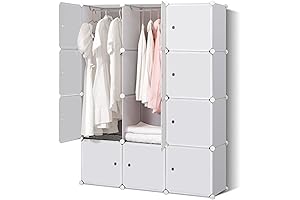 BRIAN & DANY Roperos modernos de plastico con puertas y cubos colgantes para ropa