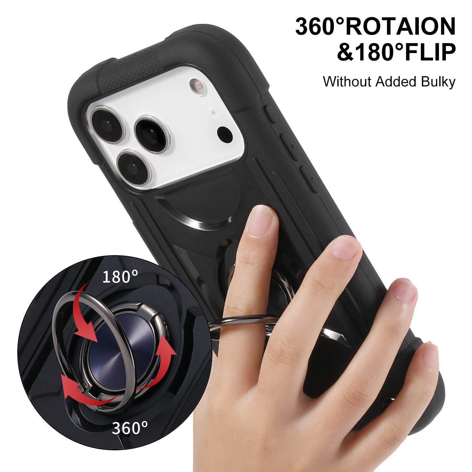 Generic Compatible con iPhone 13 (color: arcoíris1), funda completa de triple capa de silicona dura de alta calidad