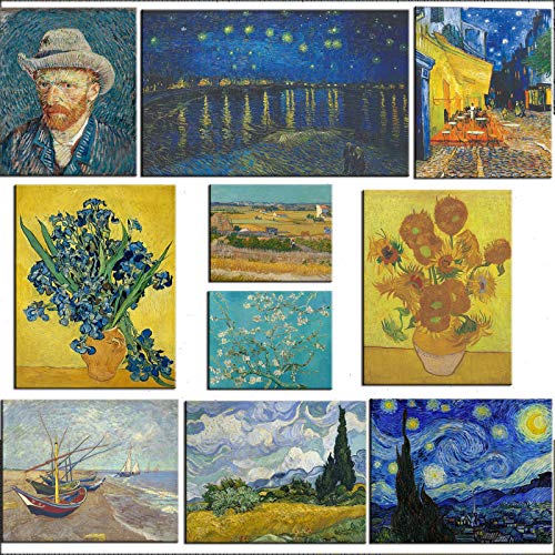 Image of Tallenge Vincent Van Gogh Paper Poster (12 x 17-inches, Multicolour) - Set of 10