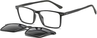 Rectangular Optical Glasses Eyewear Frame Men UV Protection Polarized Magnetic Clip on Sunglasses for Eyeglasses