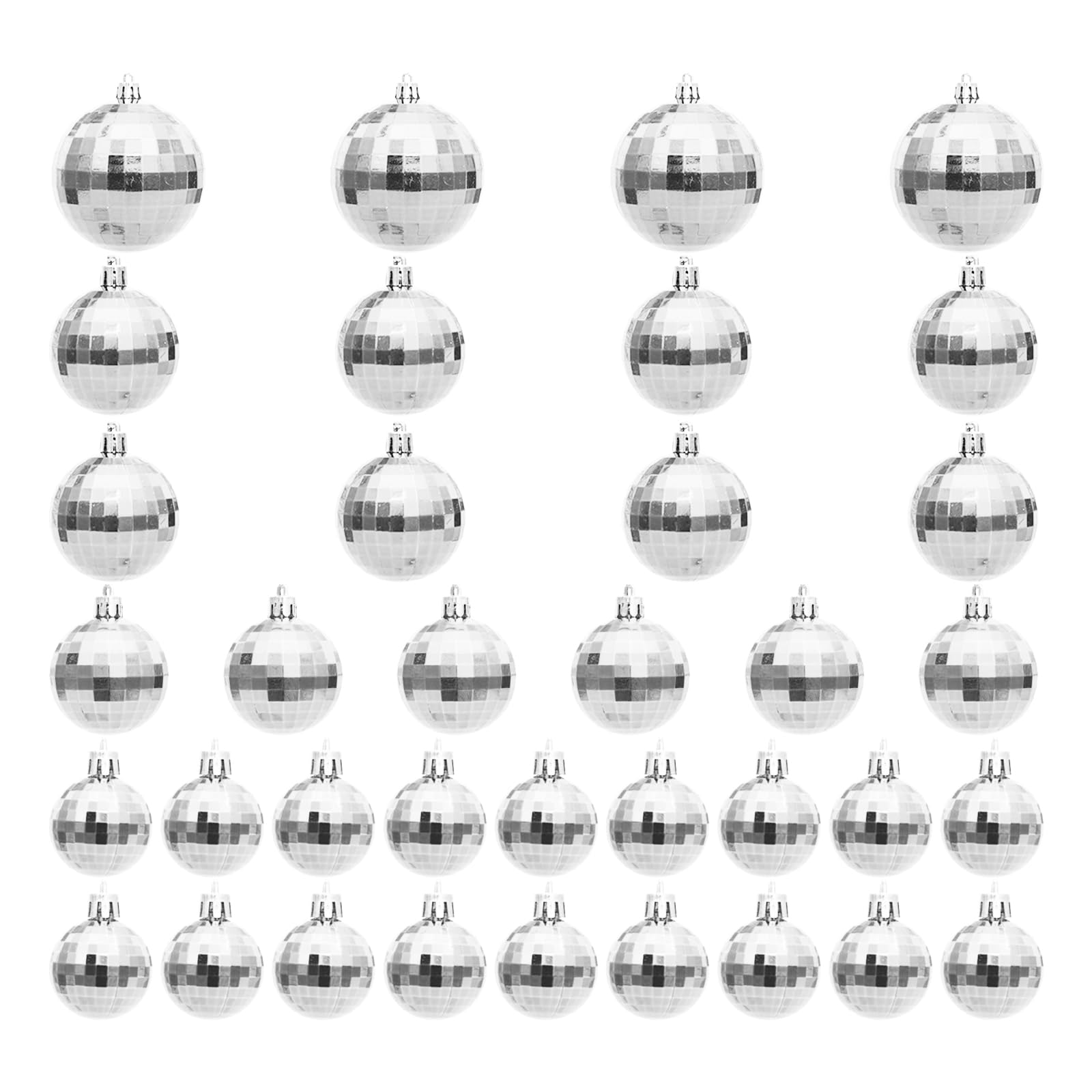 Tsophreniq Christmas Decorative Sphere Christmas Baubles in Assorted Sizes Checkered Sphere Tree Hanging Decoration Ornament