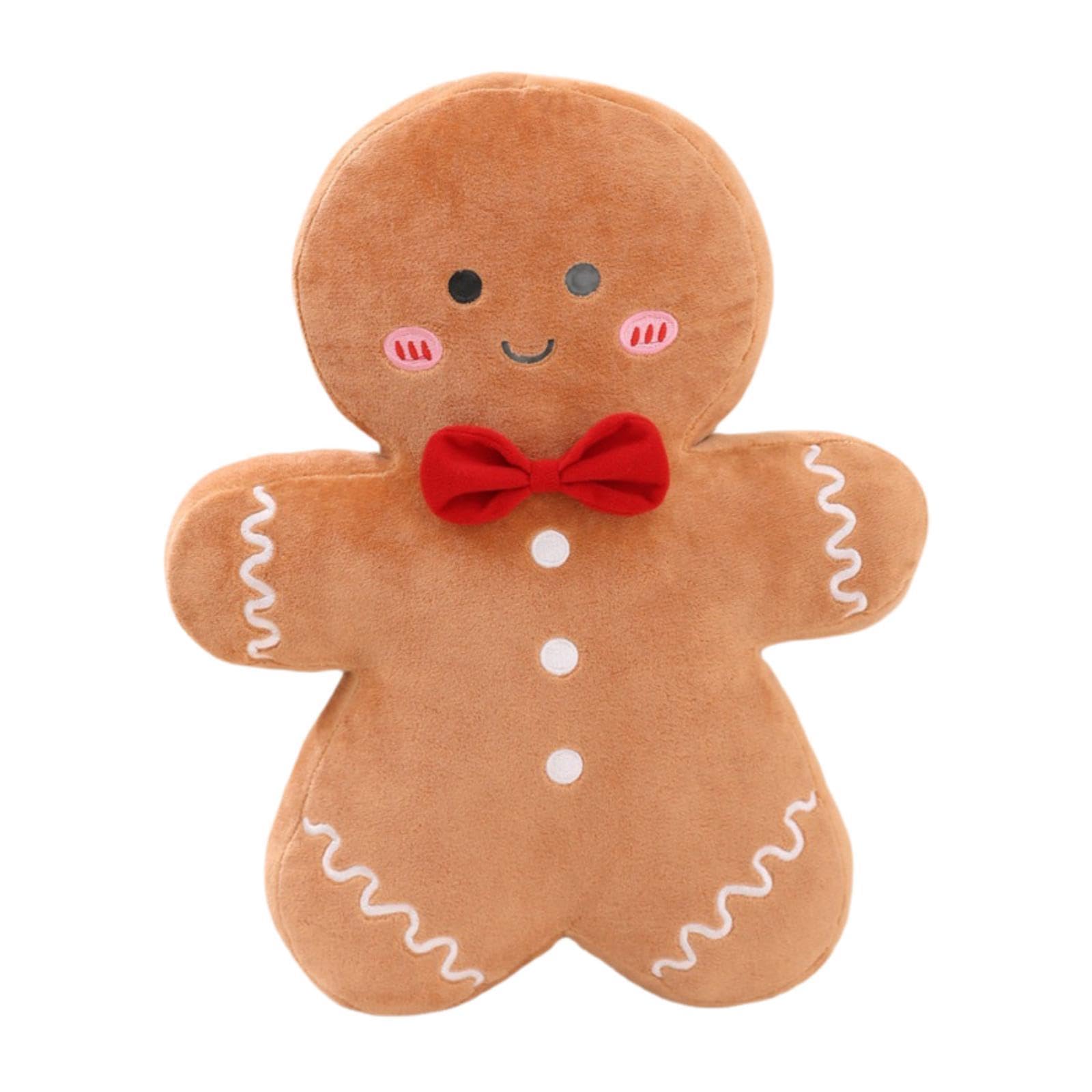 atorse® festive gingerbread man soft throw pillow for bedroom bed holiday light brown|home items for living room, home & garden, home product, flower planters for home-office-lawns|