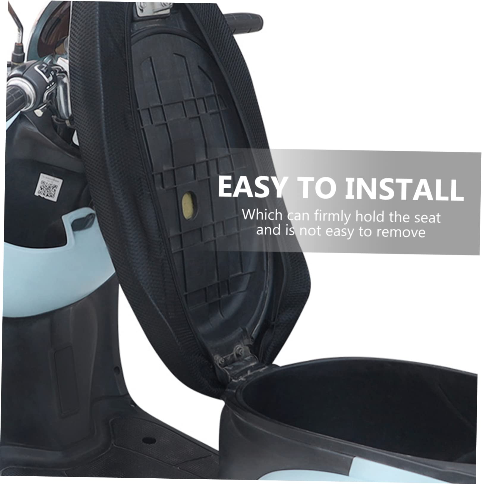 SOLUSTRE 4pezzi Coprisedile Cuscino Sella Traspirante e Antiscivolo Protezione Da Sole e Per Elettriche e Scooter Design Elegante e Pratico Taglia Media