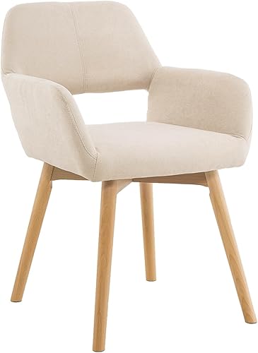 Miniatura 7 de Silla de escritorio sin ruedas, silla de maquillaje, cómoda silla de acento para sala de estar, comedor, dormitorio, oficina en casa, moderna
