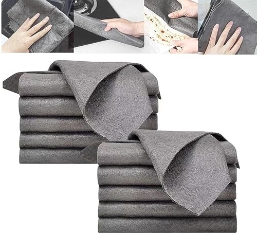 Myhomepleasure - Paños de limpieza de microfibra reutilizables, paño de limpieza mágico grueso de Hoomneed de doble cara, paño de limpieza mágico