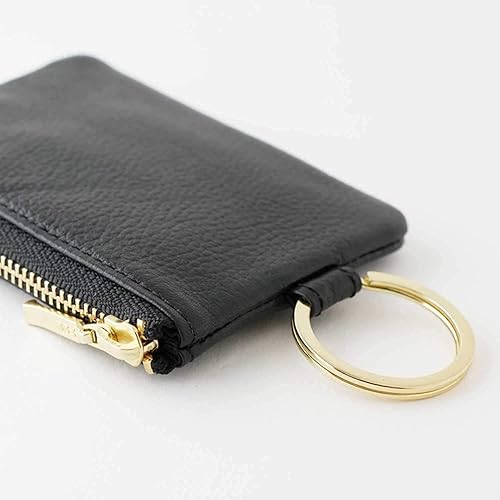 Miniatura 10 de Slip-On OSL-2002-BK Key Pouch, Mini, Black, Genuine Leather, Key Case, Accessory Case