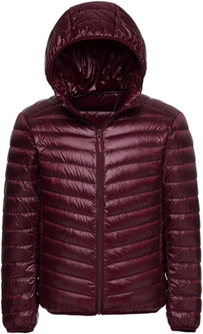 Men's Ultralight Packable Hooded Down Jacket Puffer Down Coats