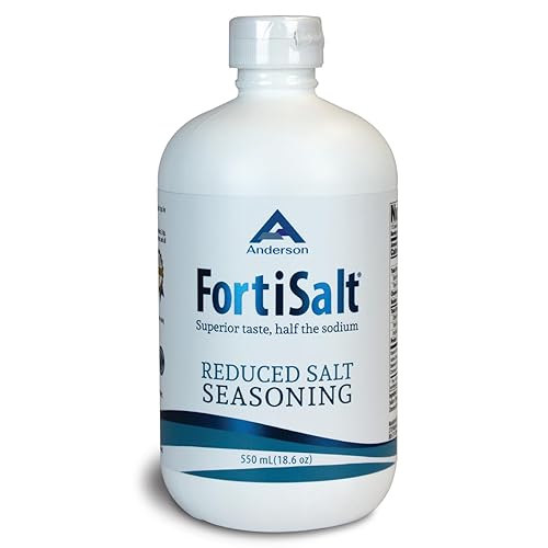 Anderson's NUEVO sustituto de sal gourmet de condimento FortiSal, sabor galardonado, sabor a sal real, bajo en sodio, tamaño de recambio, 18.6fl oz