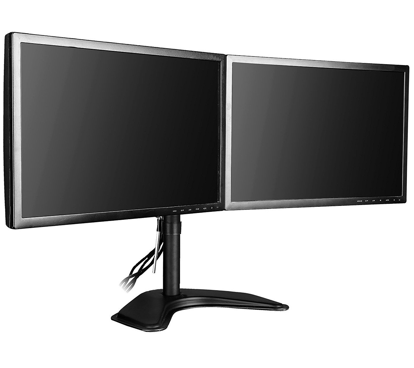 Techly Supporto da scrivania per 2 Monitor 13-27" con base